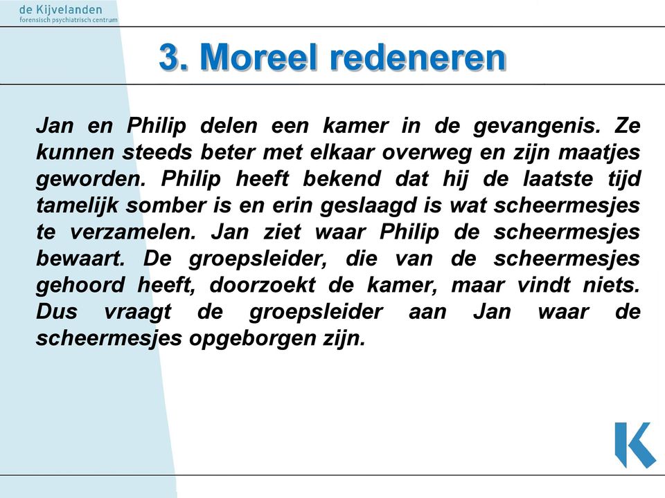 Philip heeft bekend dat hij de laatste tijd tamelijk somber is en erin geslaagd is wat scheermesjes te verzamelen.