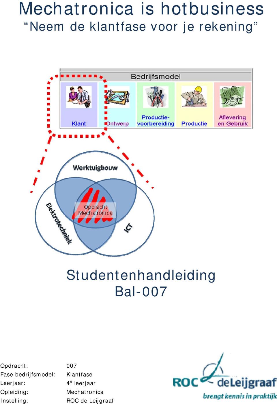 007 Fase bedrijfsmodel: Klantfase Leerjaar: 4 e