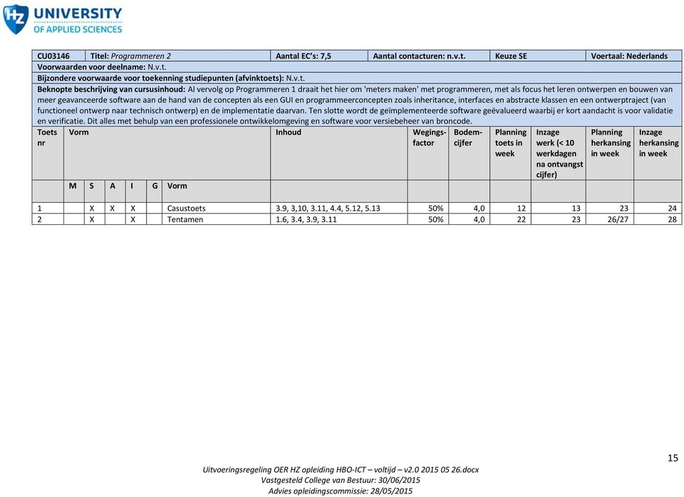 l EC s: 7,5 Aanta