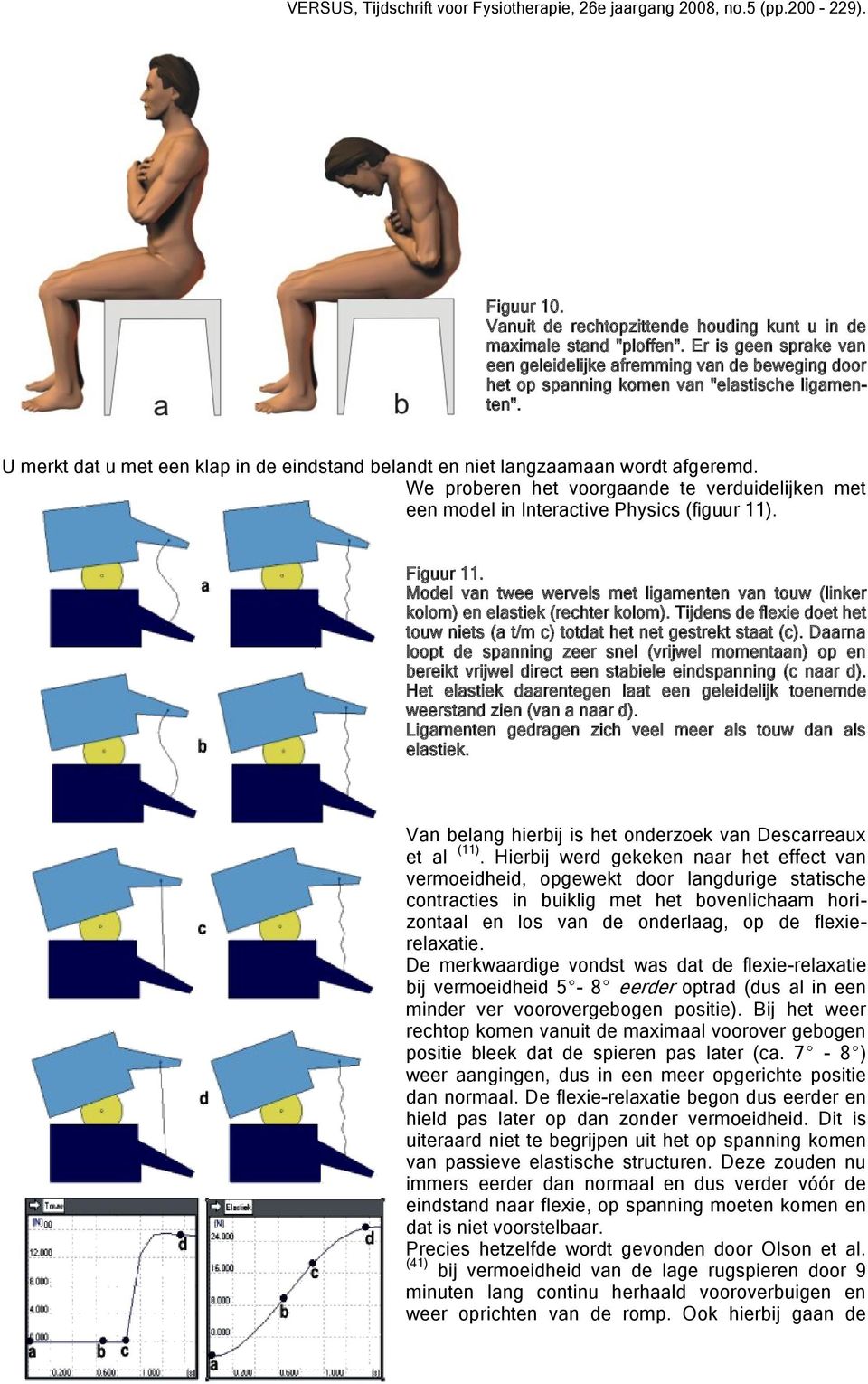 U merkt dat u met een klap in de eindstand belandt en niet langzaamaan wordt afgeremd. We proberen het voorgaande te verduidelijken met een model in Interactive Physics (figuur 11). Figuur 11.