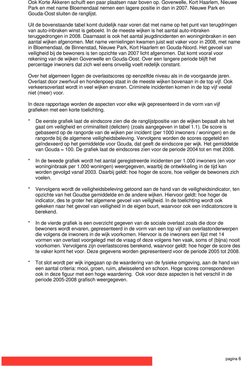 In de meeste wijken is het aantal auto-inbraken teruggedrongen in. Daarnaast is ook het aantal jeugdincidenten en woninginbraken in een aantal wijken afgenomen.