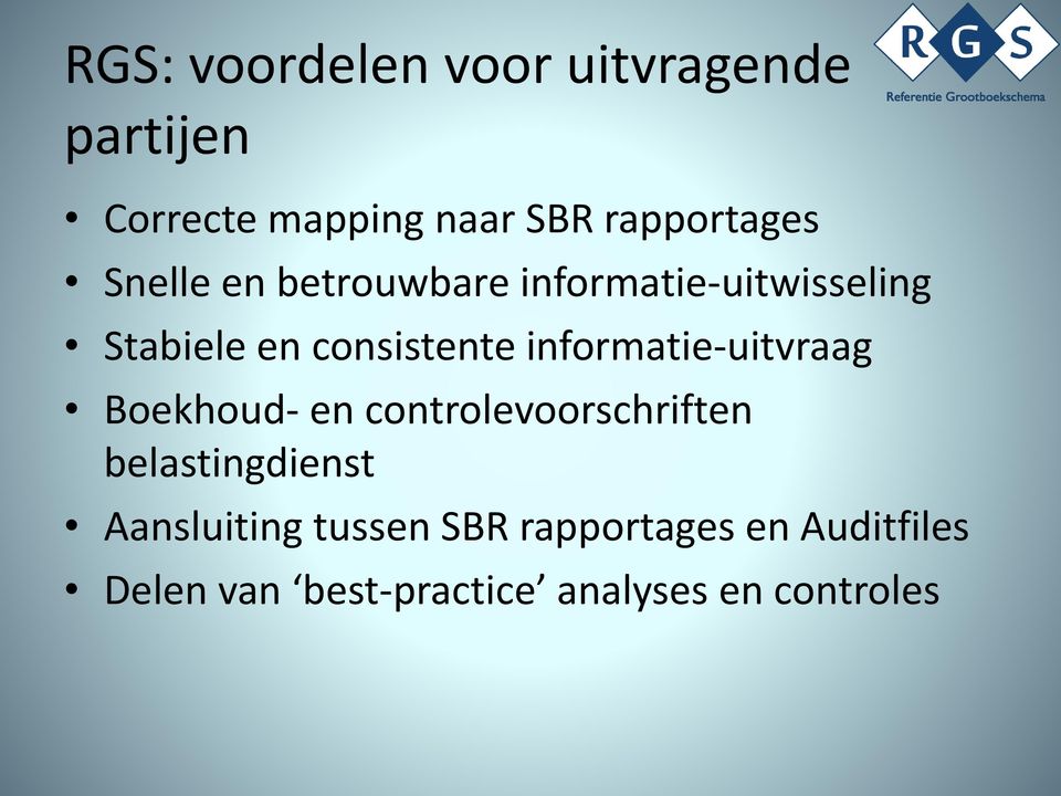 informatie-uitvraag Boekhoud- en controlevoorschriften belastingdienst