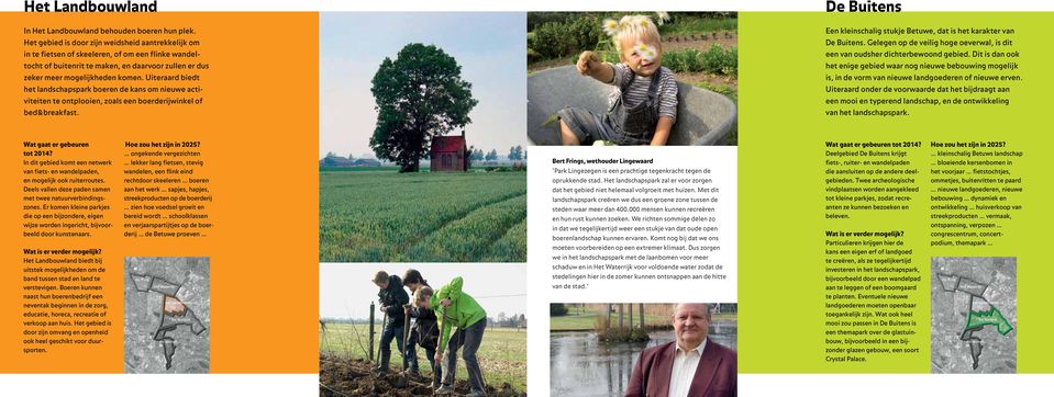 Uiteraard biedt het landschapspark boeren de kans om nieuwe activiteiten te ontplooien, zoals een boerderijwinkel of bed&breakfast.