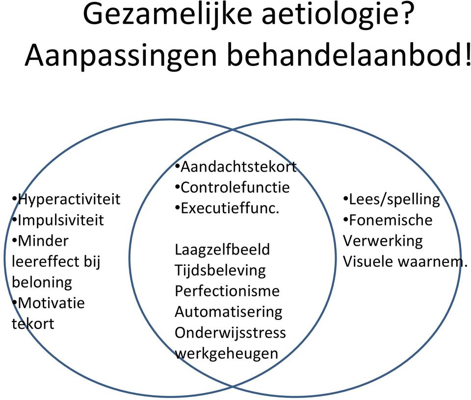 Aandachtstekort Controlefunctie Executieffunc.