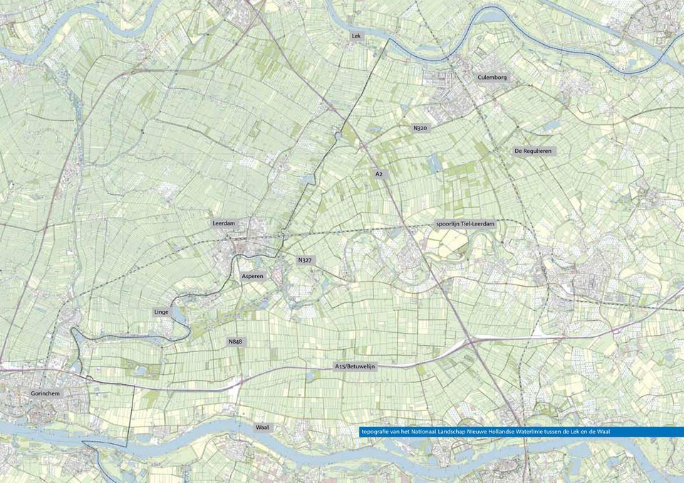 topografie van het Nationaal Landschap Nieuwe Hollandse Waterlinie