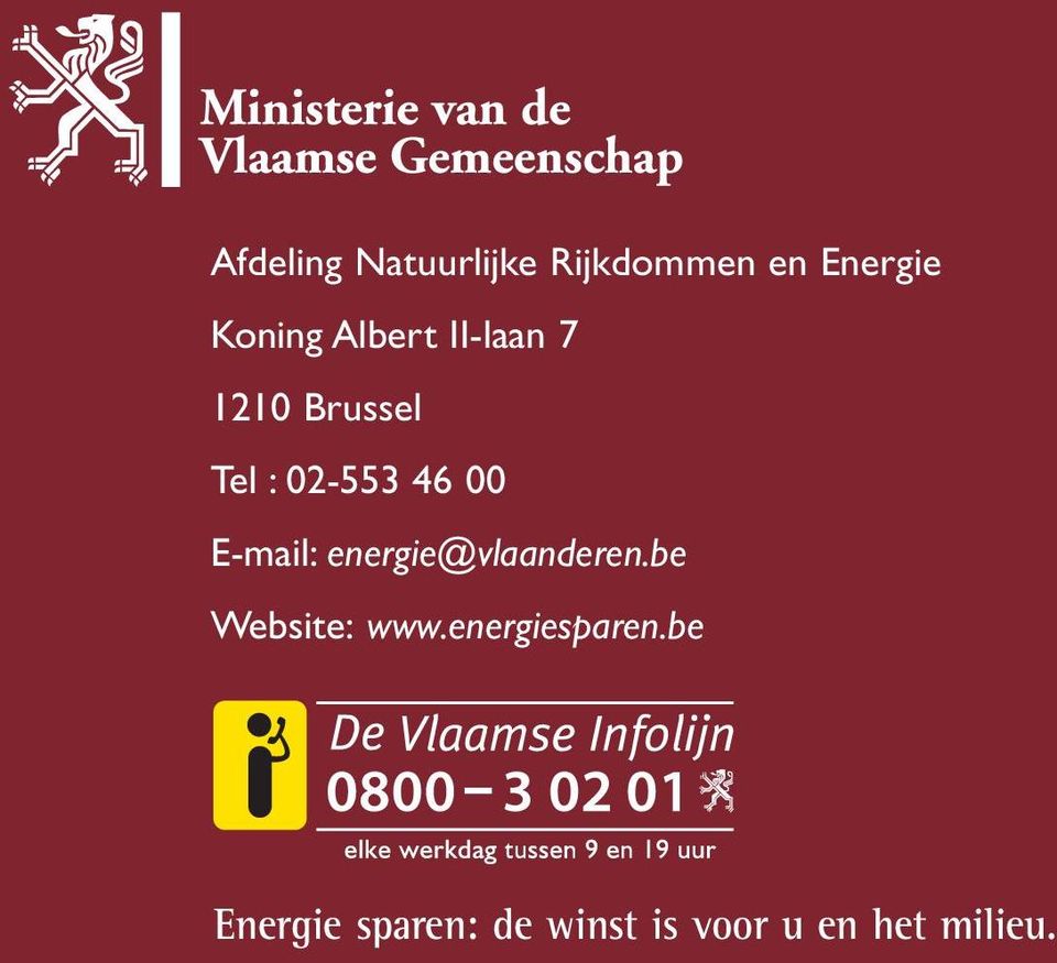 E-mail: energie@vlaanderen.be Website: www.