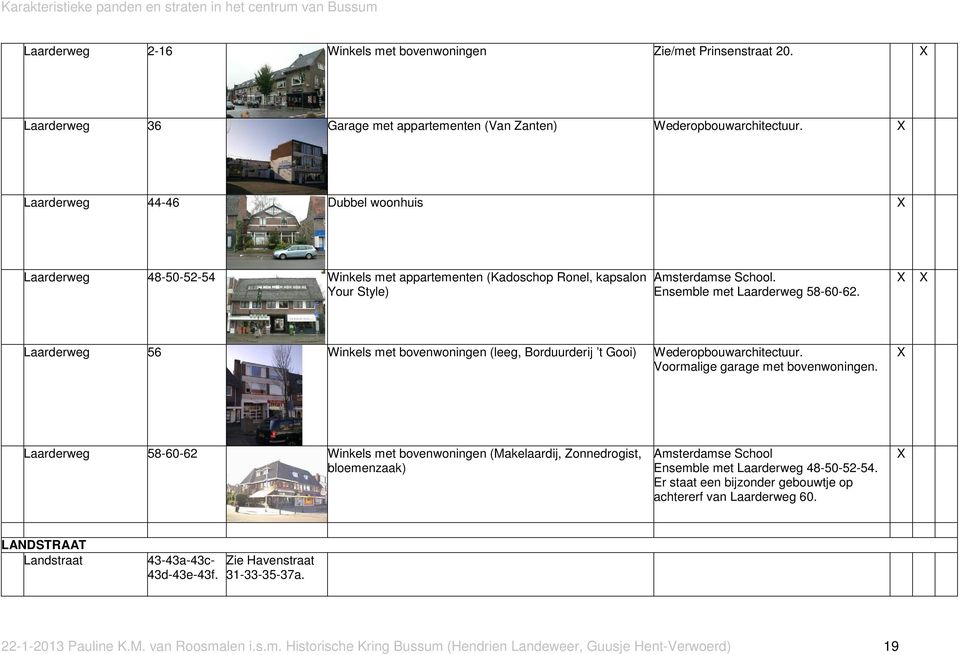 Laarderweg 56 Winkels met bovenwoningen (leeg, Borduurderij t Gooi) Wederopbouwarchitectuur. Voormalige garage met bovenwoningen.