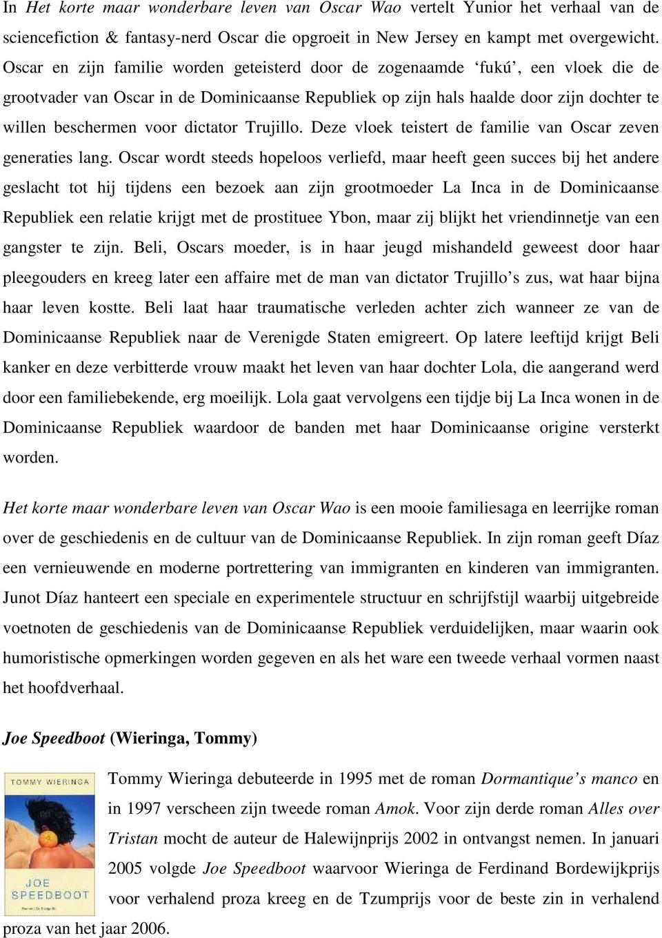 Tommy Wieringa - Joe Speedboot, NL Ebook(ePub).DMT