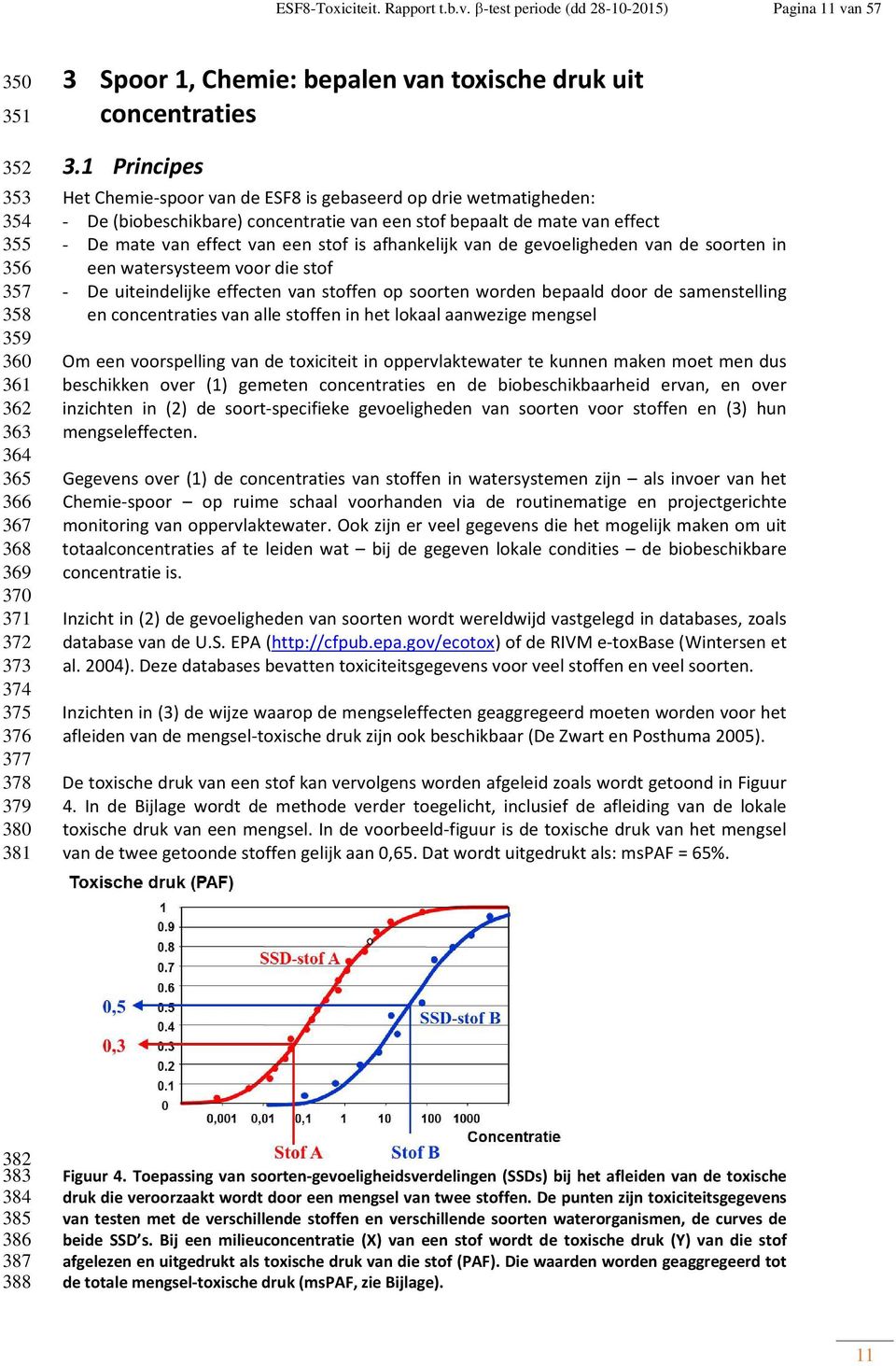 bepalen van toxische druk uit concentraties 3.