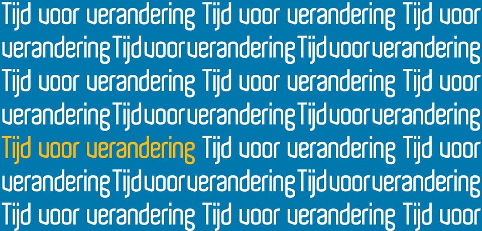 verandering Tijd voor