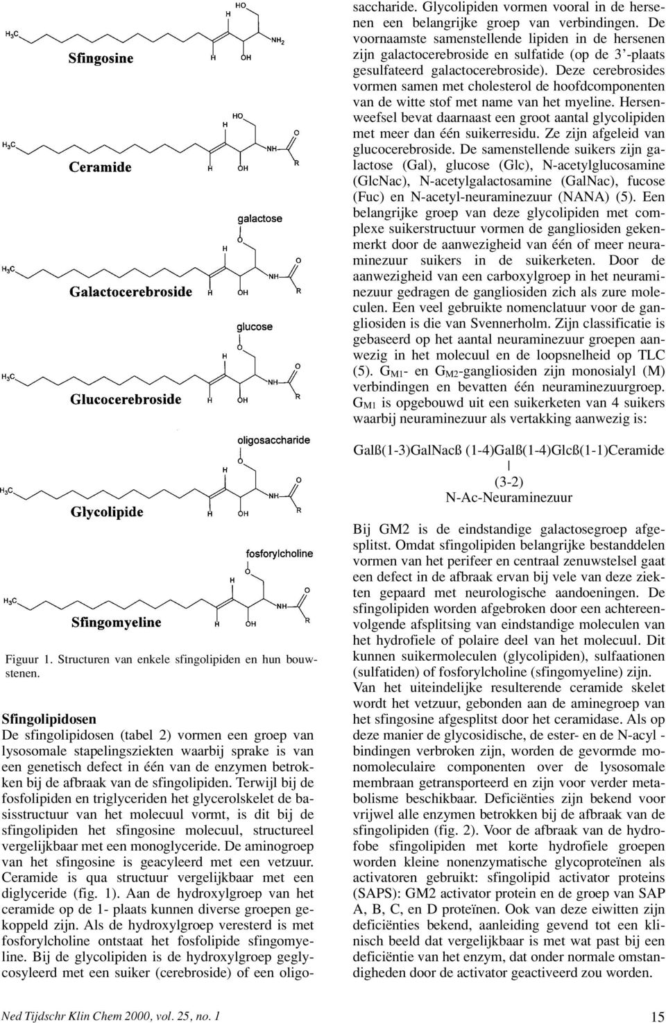 Deze cerebrosides vormen samen met cholesterol de hoofdcomponenten van de witte stof met name van het myeline.