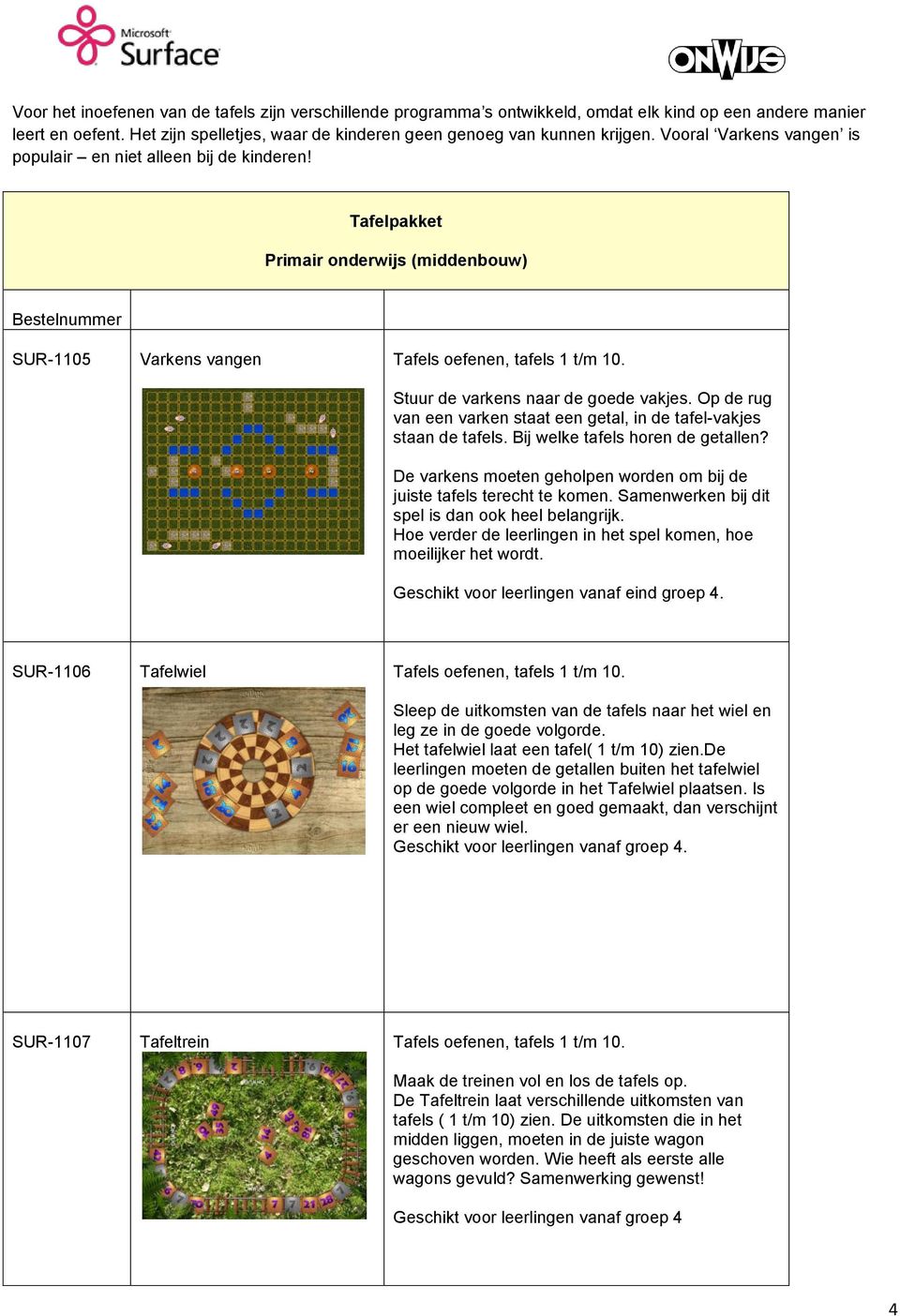 Stuur de varkens naar de goede vakjes. Op de rug van een varken staat een getal, in de tafel-vakjes staan de tafels. Bij welke tafels horen de getallen?