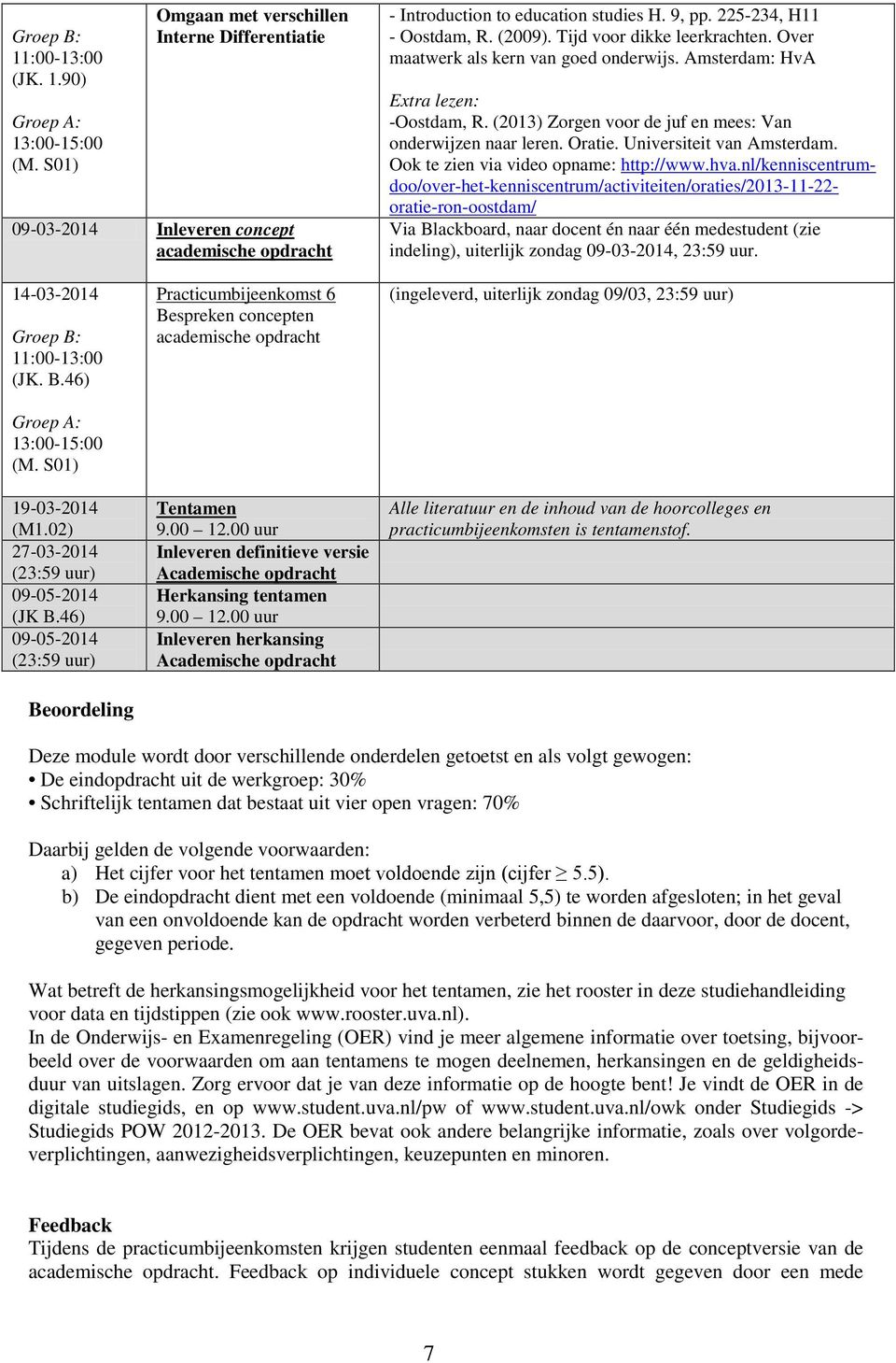 (2013) Zorgen voor de juf en mees: Van onderwijzen naar leren. Oratie. Universiteit van Amsterdam. Ook te zien via video opname: http://www.hva.