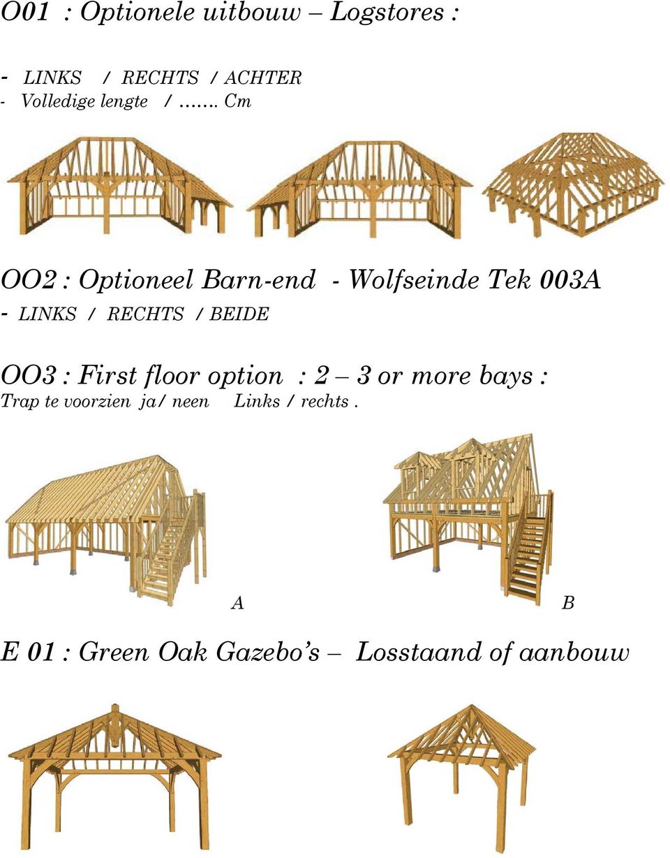 Cm OO2 : Optioneel Barn-end - Wolfseinde Tek 003A - LINKS / RECHTS / BEIDE