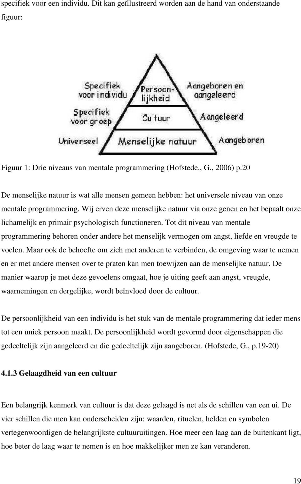 Wij erven deze menselijke natuur via onze genen en het bepaalt onze lichamelijk en primair psychologisch functioneren.