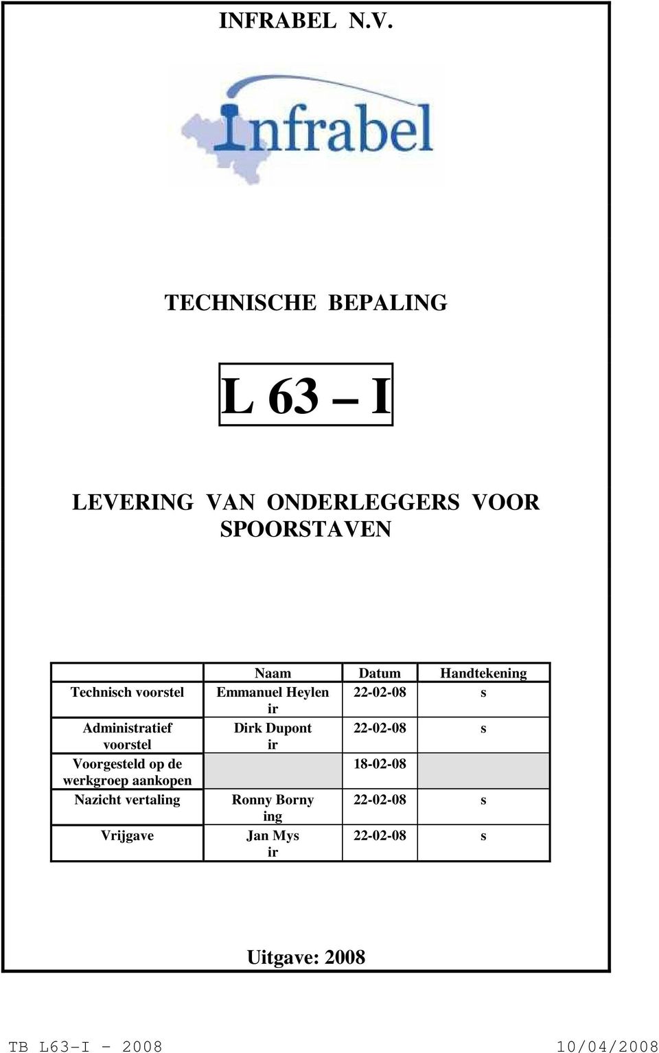 Administratief voorstel Voorgesteld op de werkgroep aankopen Nazicht vertaling Vrijgave