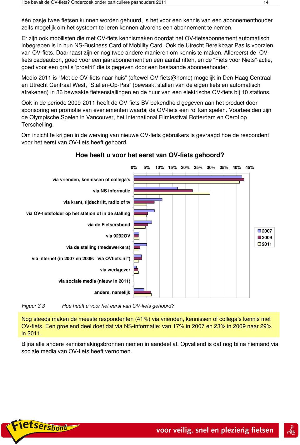een abonnement te nemen. Er zijn ook mobilisten die met OV-fiets kennismaken doordat het OV-fietsabonnement automatisch inbegrepen is in hun NS-Business Card of Mobility Card.