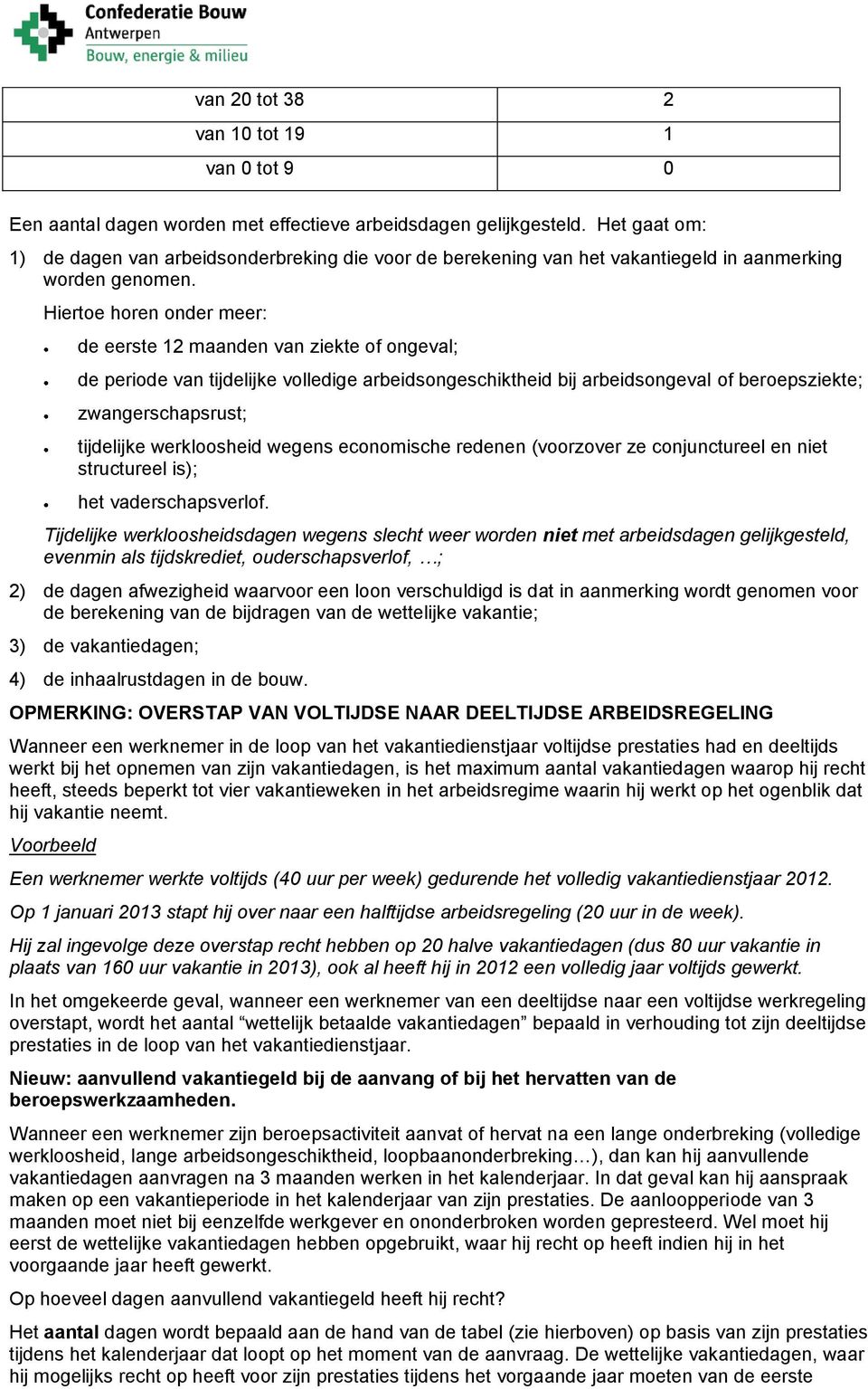 Hiertoe horen onder meer: de eerste 12 maanden van ziekte of ongeval; de periode van tijdelijke volledige arbeidsongeschiktheid bij arbeidsongeval of beroepsziekte; zwangerschapsrust; tijdelijke