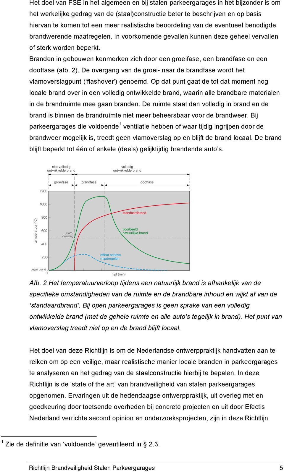 Branden in gebouwen kenmerken zich door een groeifase, een brandfase en een dooffase (afb. 2). De overgang van de groei- naar de brandfase wordt het vlamoverslagpunt ( flashover ) genoemd.