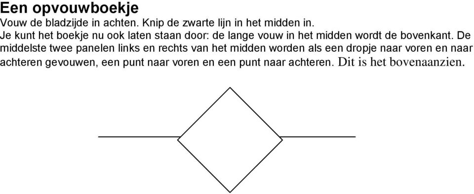 De middelste twee panelen links en rechts van het midden worden als een dropje naar voren