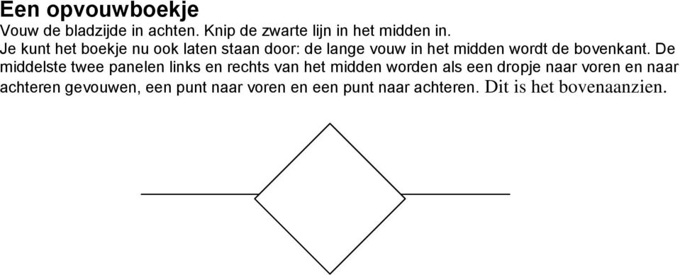 De middelste twee panelen links en rechts van het midden worden als een dropje naar voren