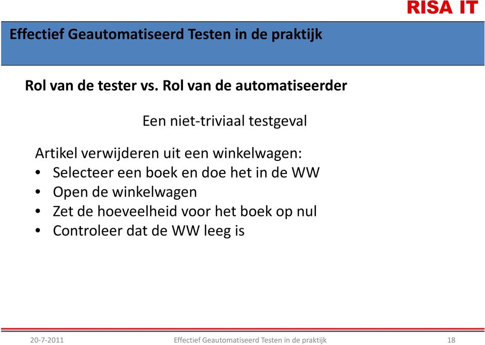 Artikel verwijderen uit een winkelwagen: Selecteereenboeken