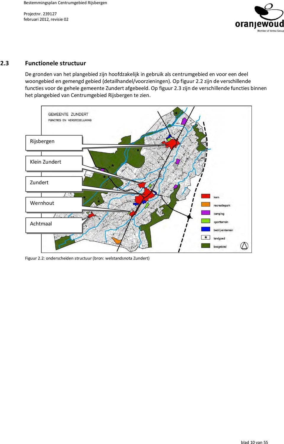 gemengd gebied (detailhandel/voorzieningen). Op figuur 2.2 zijn de verschillende functies voor de gehele gemeente Zundert afgebeeld.