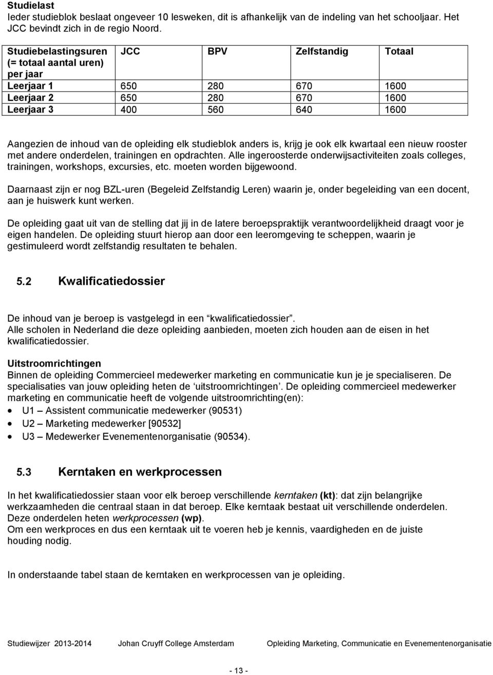 opleiding elk studieblok anders is, krijg je ook elk kwartaal een nieuw rooster met andere onderdelen, trainingen en opdrachten.