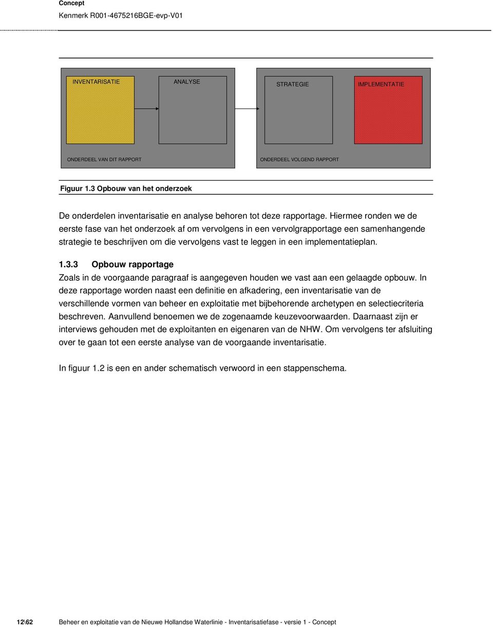 Hiermee ronden we de eerste fase van het onderzoek af om vervolgens in een vervolgrapportage een samenhangende strategie te beschrijven om die vervolgens vast te leggen in een implementatieplan. 1.3.