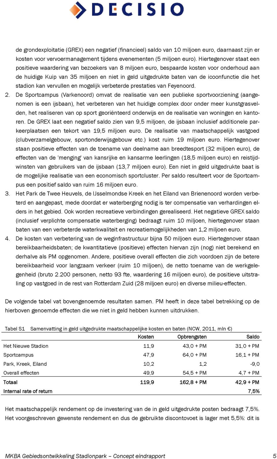 die het stadion kan vervullen en mogelijk verbeterde prestaties van Feyenoord. 2.