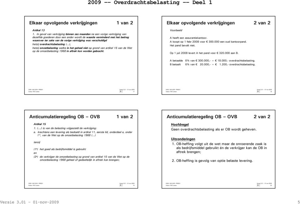 verschuldigd hetzij overdrachtsbelasting (...), hetzij omzetbelasting welke in het geheel niet op grond van artikel 15 van de Wet op de omzetbelasting 1968 in aftrek kon worden gebracht.