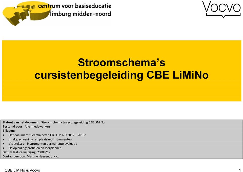 Intake, screening- en plaatsingsinstrumenten Visietekst en instrumenten permanente evaluatie De