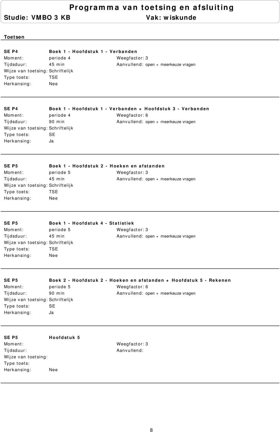 periode 5 open + meerkeuze vragen Boek 1 - Hoofdstuk 4 - Statistiek periode 5 open + meerkeuze vragen Boek 2 - Hoofdstuk 2 -