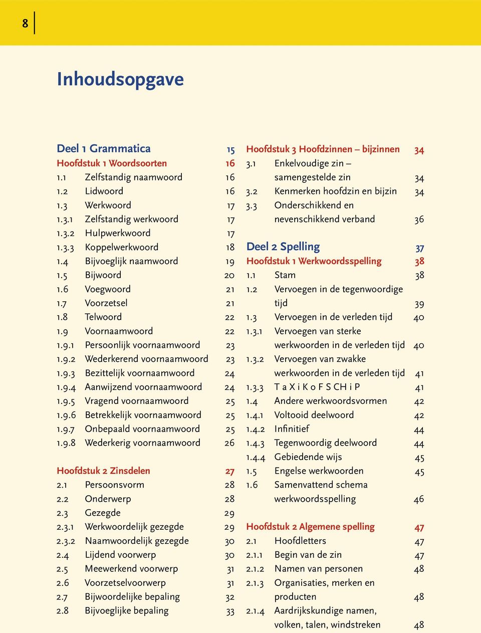 9.4 Aanwijzend voornaamwoord 24 1.9.5 Vragend voornaamwoord 25 1.9.6 Betrekkelijk voornaamwoord 25 1.9.7 Onbepaald voornaamwoord 25 1.9.8 Wederkerig voornaamwoord 26 Hoofdstuk 2 Zinsdelen 27 2.