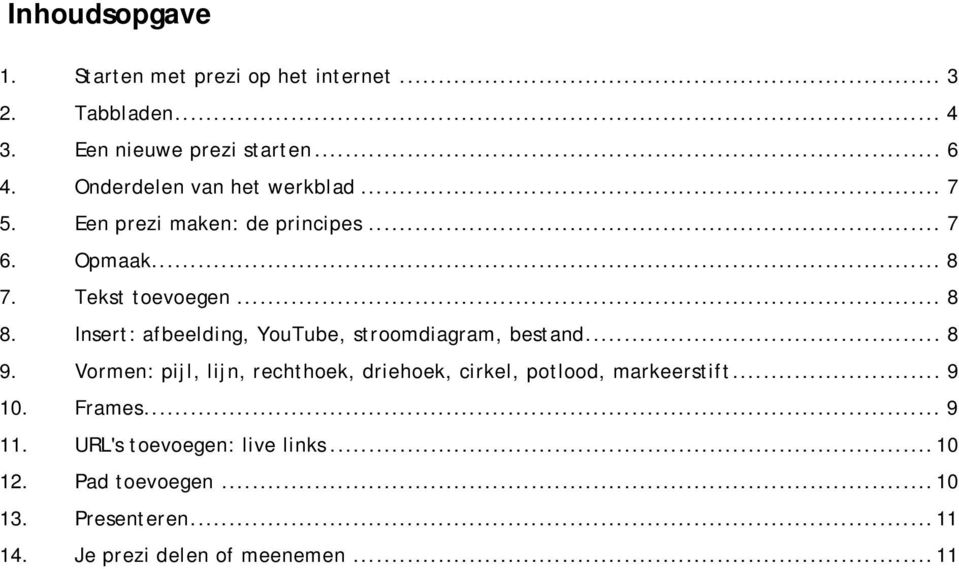 Insert: afbeelding, YouTube, stroomdiagram, bestand... 8 9.