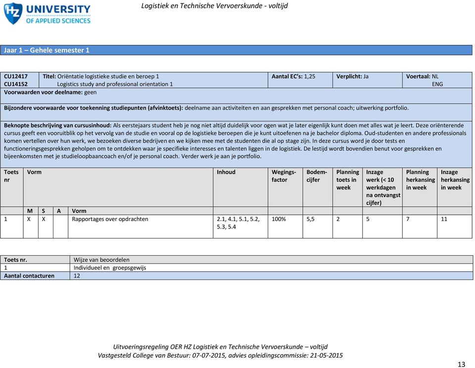 Beknopte beschrijving van cursusinhoud: Als eerstejaars student heb je nog niet altijd duidelijk voor ogen wat je later eigenlijk kunt doen met alles wat je leert.