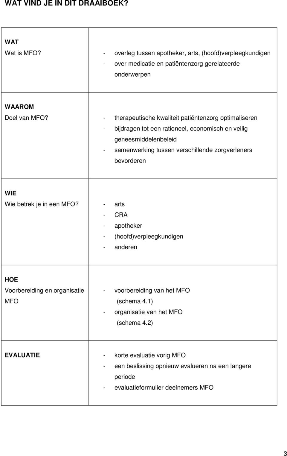 - therapeutische kwaliteit patiëntenzorg optimaliseren - bijdragen tot een rationeel, economisch en veilig geneesmiddelenbeleid - samenwerking tussen verschillende zorgverleners