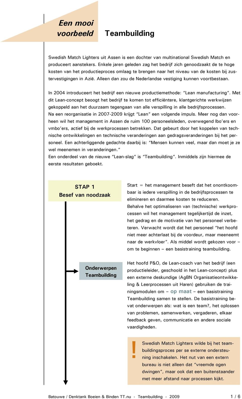 Alleen dan zou de Nederlandse vestiging kunnen voortbestaan. In 2004 introduceert het bedrijf een nieuwe productiemethode: Lean manufacturing.