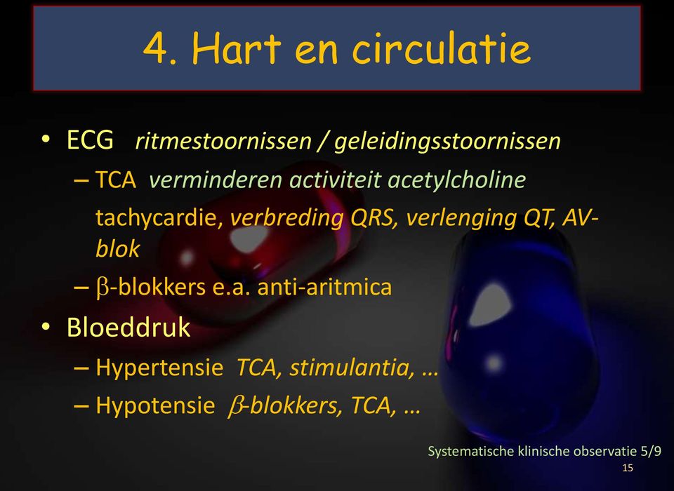 verlenging QT, AVblok -blokkers e.a.