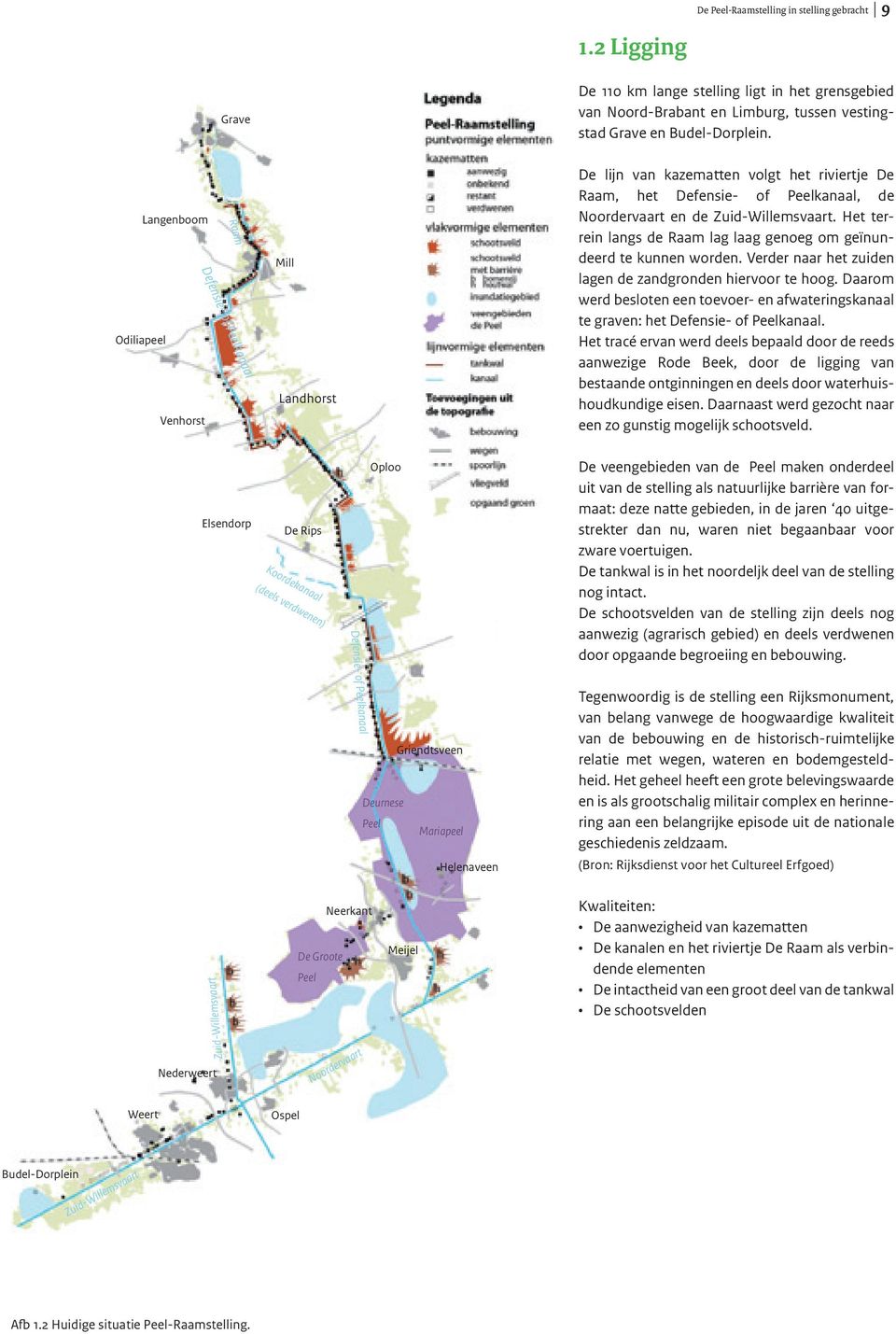 Het terrein langs de Raam lag laag genoeg om geïnundeerd te kunnen worden. Verder naar het zuiden lagen de zandgronden hiervoor te hoog.