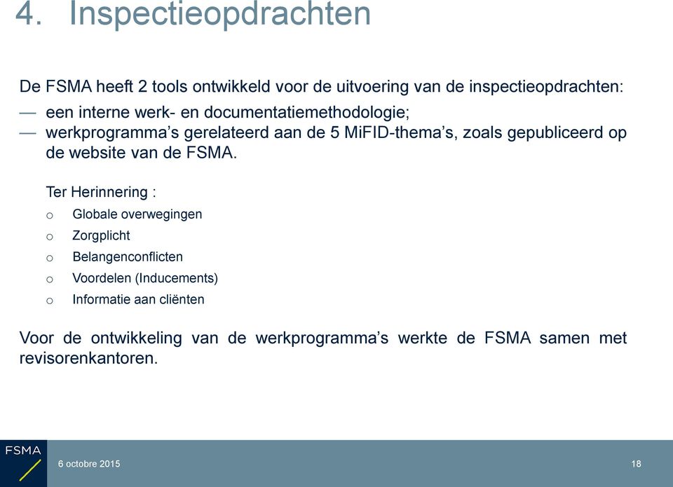 website van de FSMA.