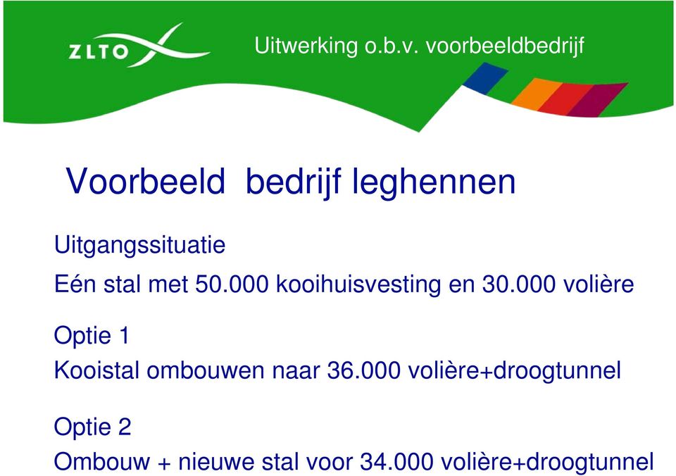 Eén stal met 50.000 kooihuisvesting en 30.