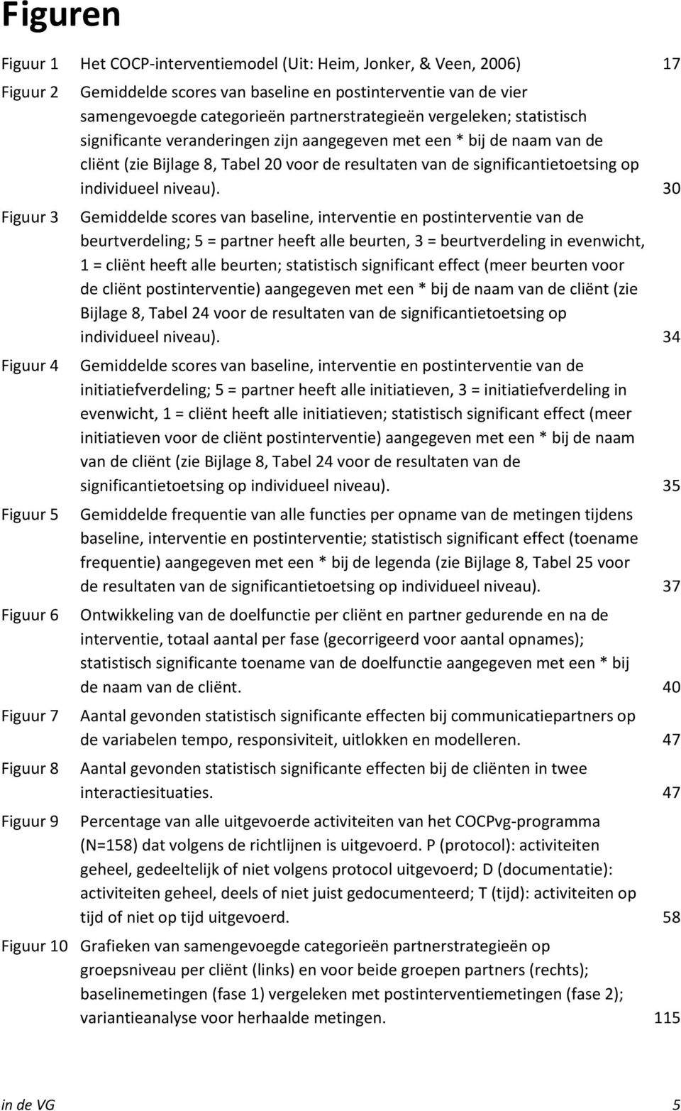 30 Figuur 3 Gemiddelde scores van baseline, interventie en postinterventie van de beurtverdeling; 5 = partner heeft alle beurten, 3 = beurtverdeling in evenwicht, 1 = cliënt heeft alle beurten;