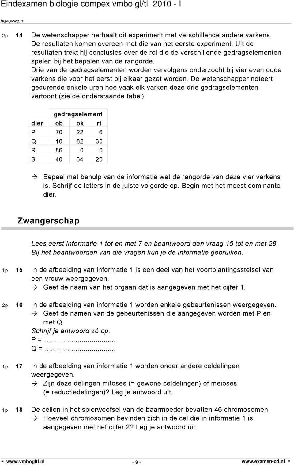 Drie van de gedragselementen worden vervolgens onderzocht bij vier even oude varkens die voor het eerst bij elkaar gezet worden.