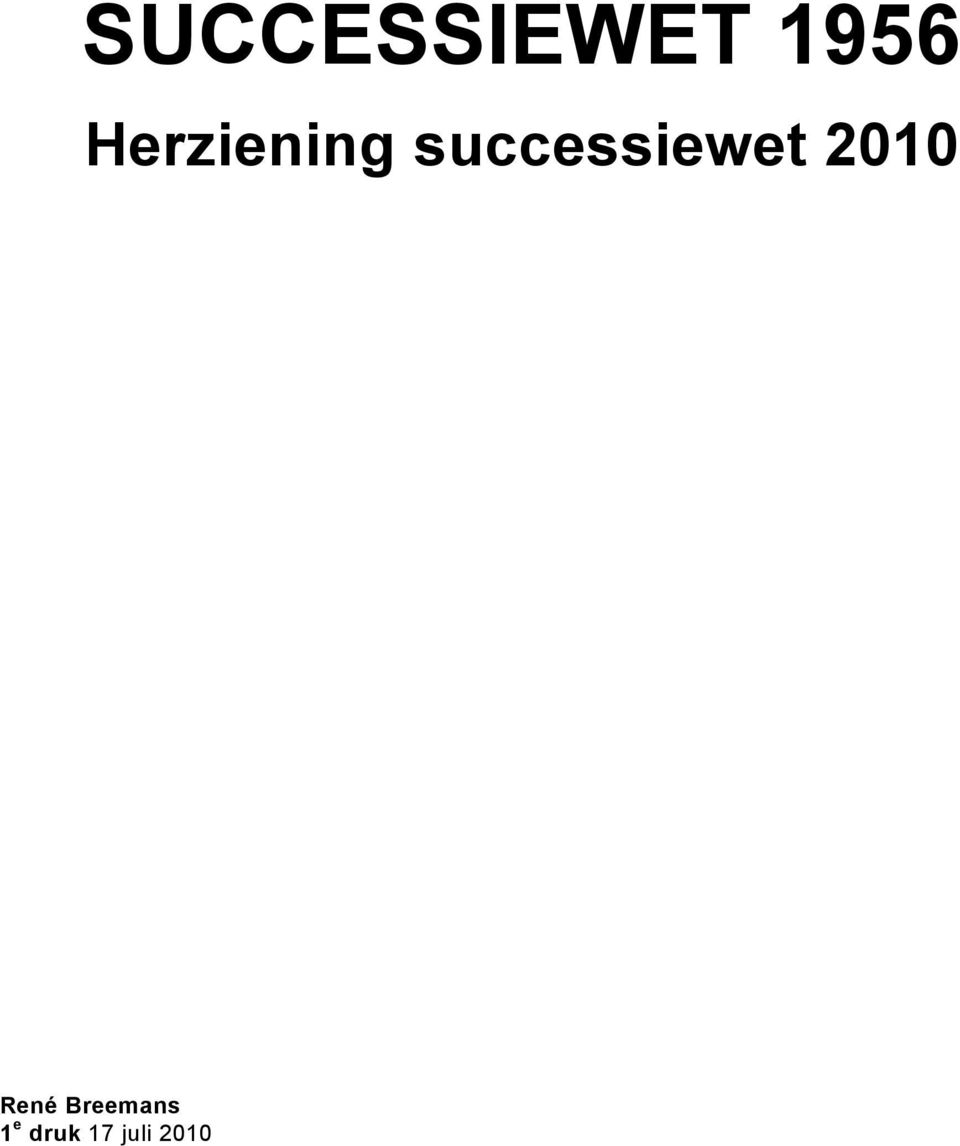 successiewet 2010