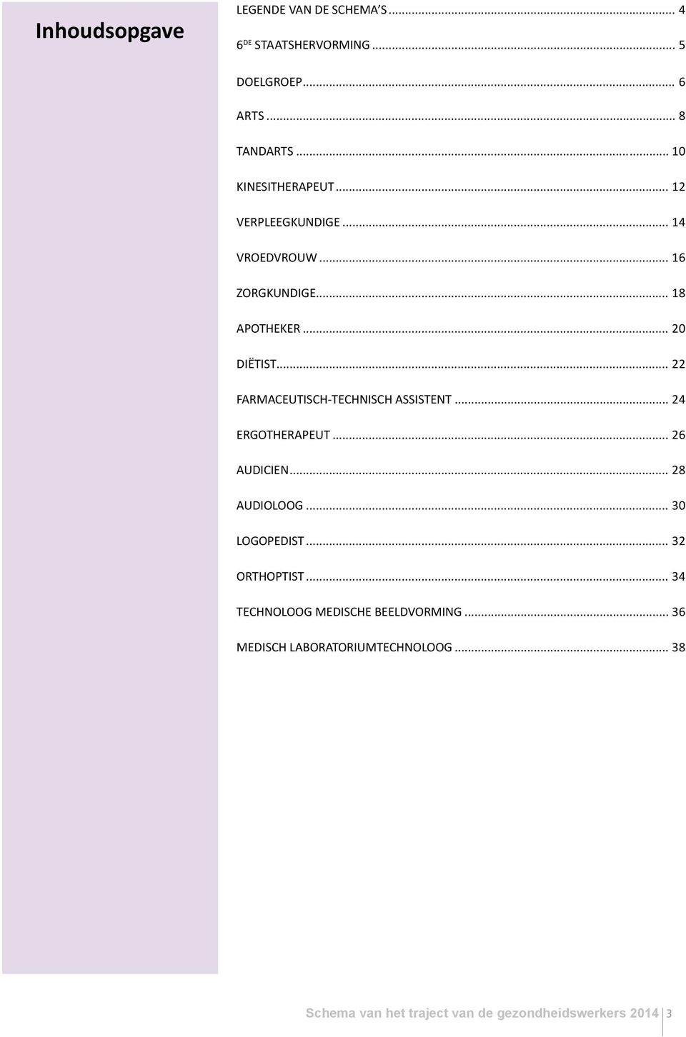 .. 24 ERGOTHERAPEUT... 26 AUDICIEN... 28 AUDIOLOOG... 30 LOGOPEDIST... 32 ORTHOPTIST... 34 TECHNOLOOG MEDISCHE BEELDVORMING.