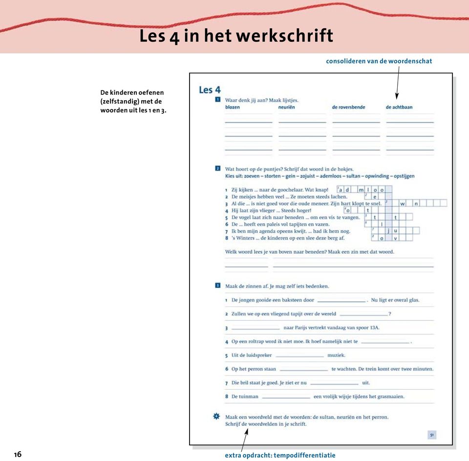 (zelfstandig) met de woorden uit les 1