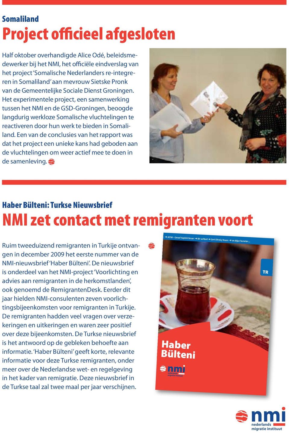 Het experimentele project, een samenwerking tussen het NMI en de GSD-Groningen, beoogde langdurig werkloze Somalische vluchtelingen te reactiveren door hun werk te bieden in Somaliland.