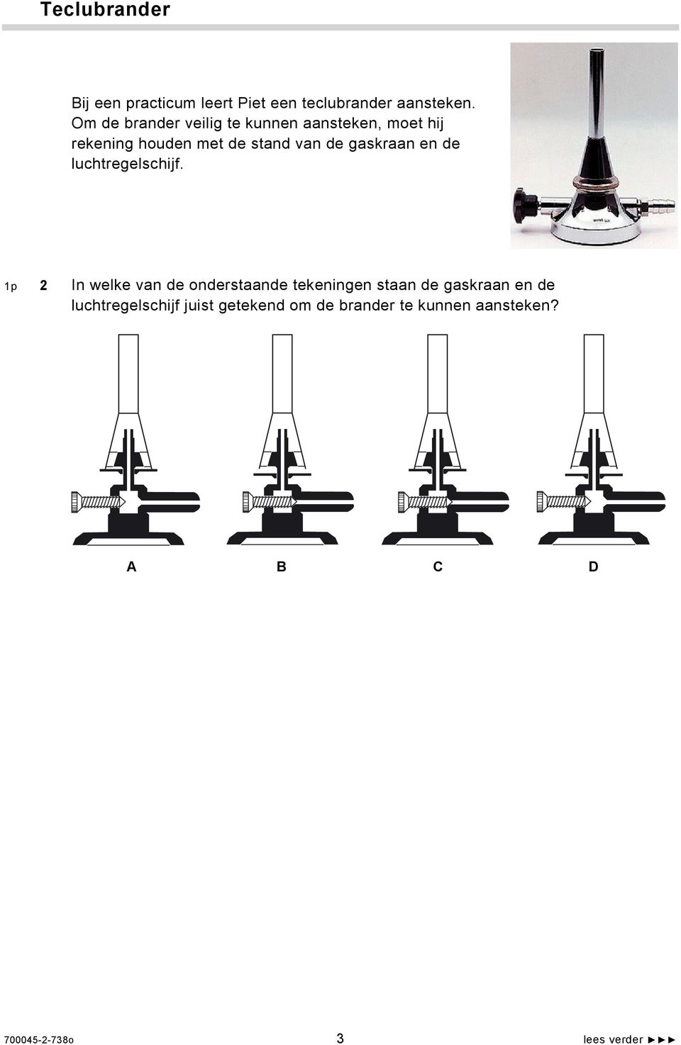 gaskraan en de luchtregelschijf.