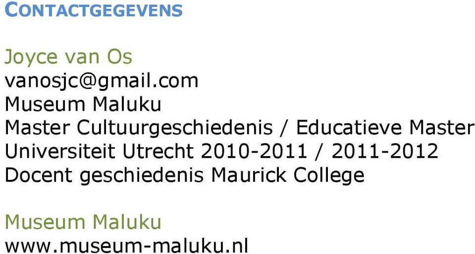 Educatieve Master Universiteit Utrecht 2010-2011 /